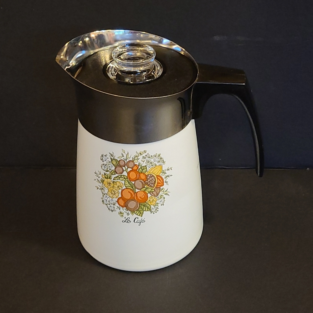Corning Ware 6 Cup Stovetop Percolator, Spice of Life, Complete